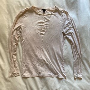 Ann Taylor Light Pink Long Sleeve Shirt- Size S